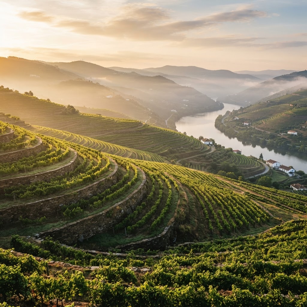 Vineyard in a Portuguese valley