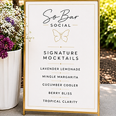 Signature mocktails sign on location