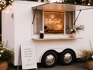 So Bar Social mobile bar trailer at dusk