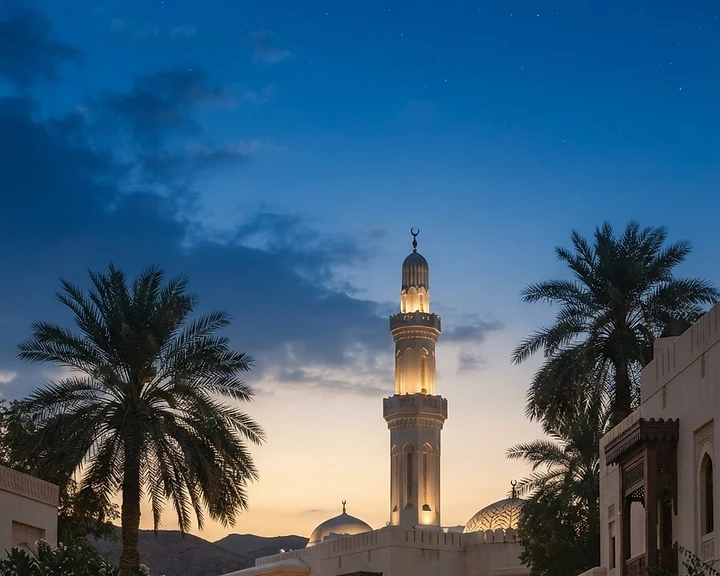 Omani architectural arch in Muscat, Sultanate of Oman