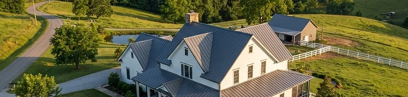 Tennessee home with a charcoal standing-seam metal roof