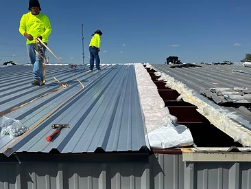 Commercial R-Panel Roof Replacement
