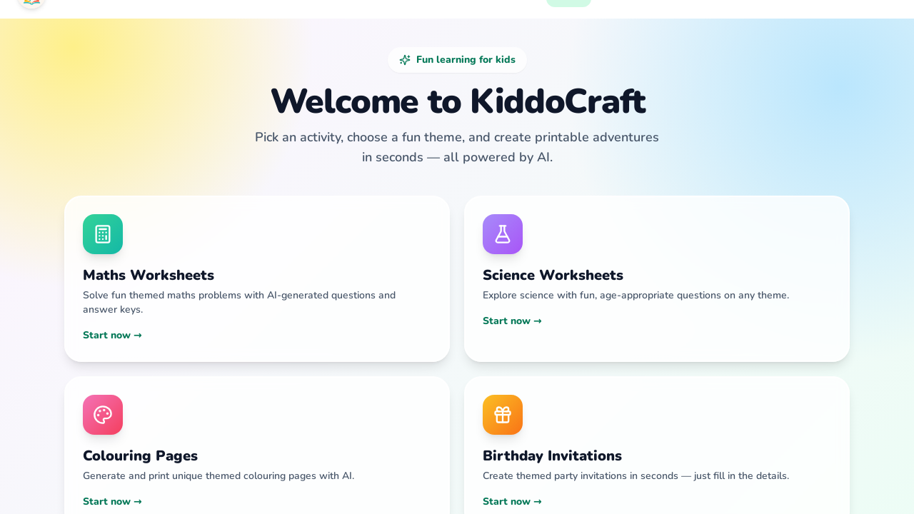 KiddoCraft template preview