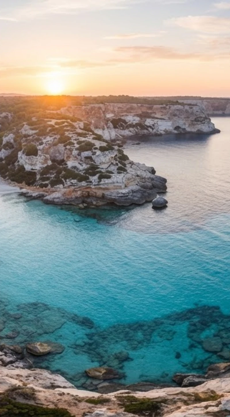 Cala de Menorca al amanecer