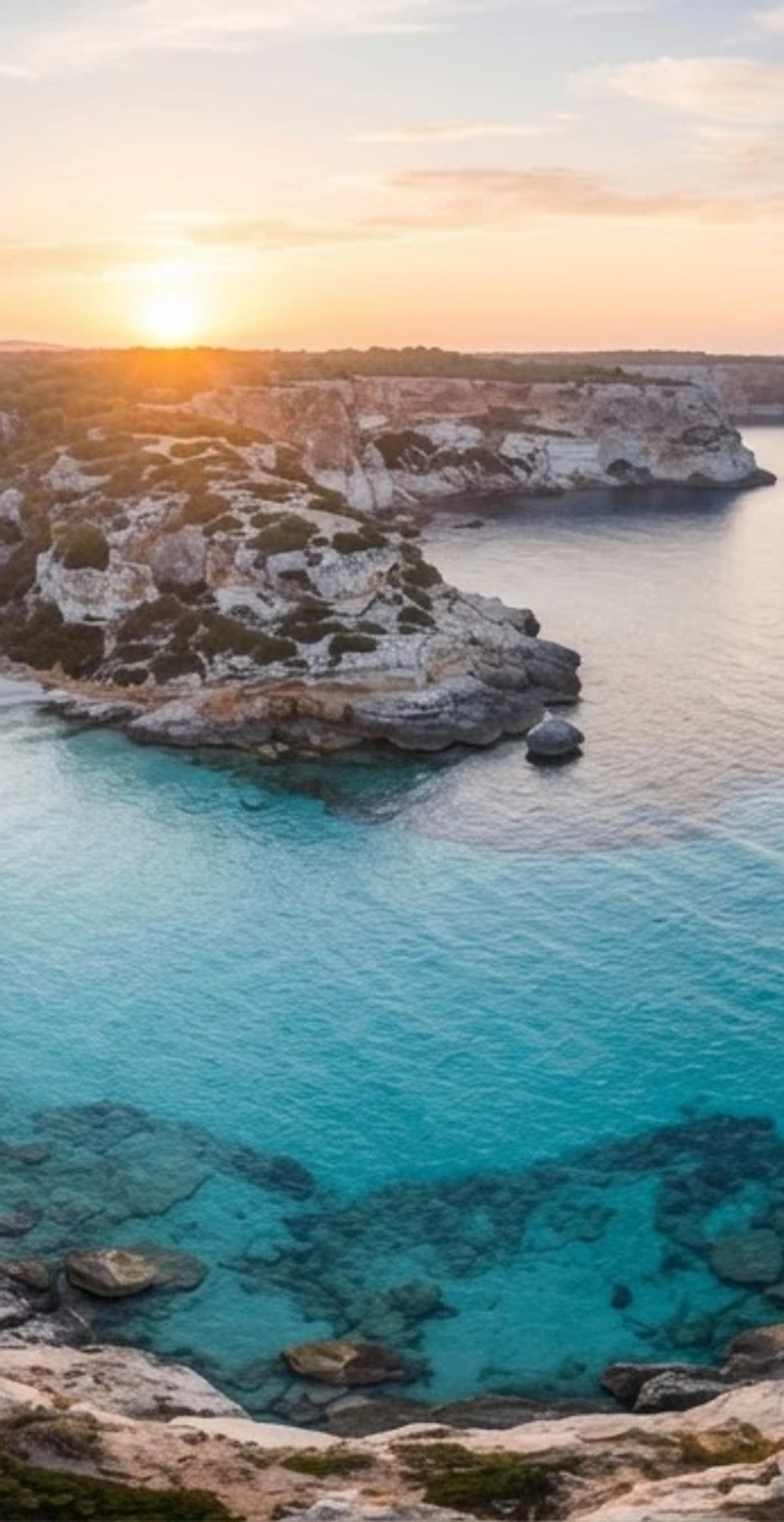 Cala de Menorca al amanecer