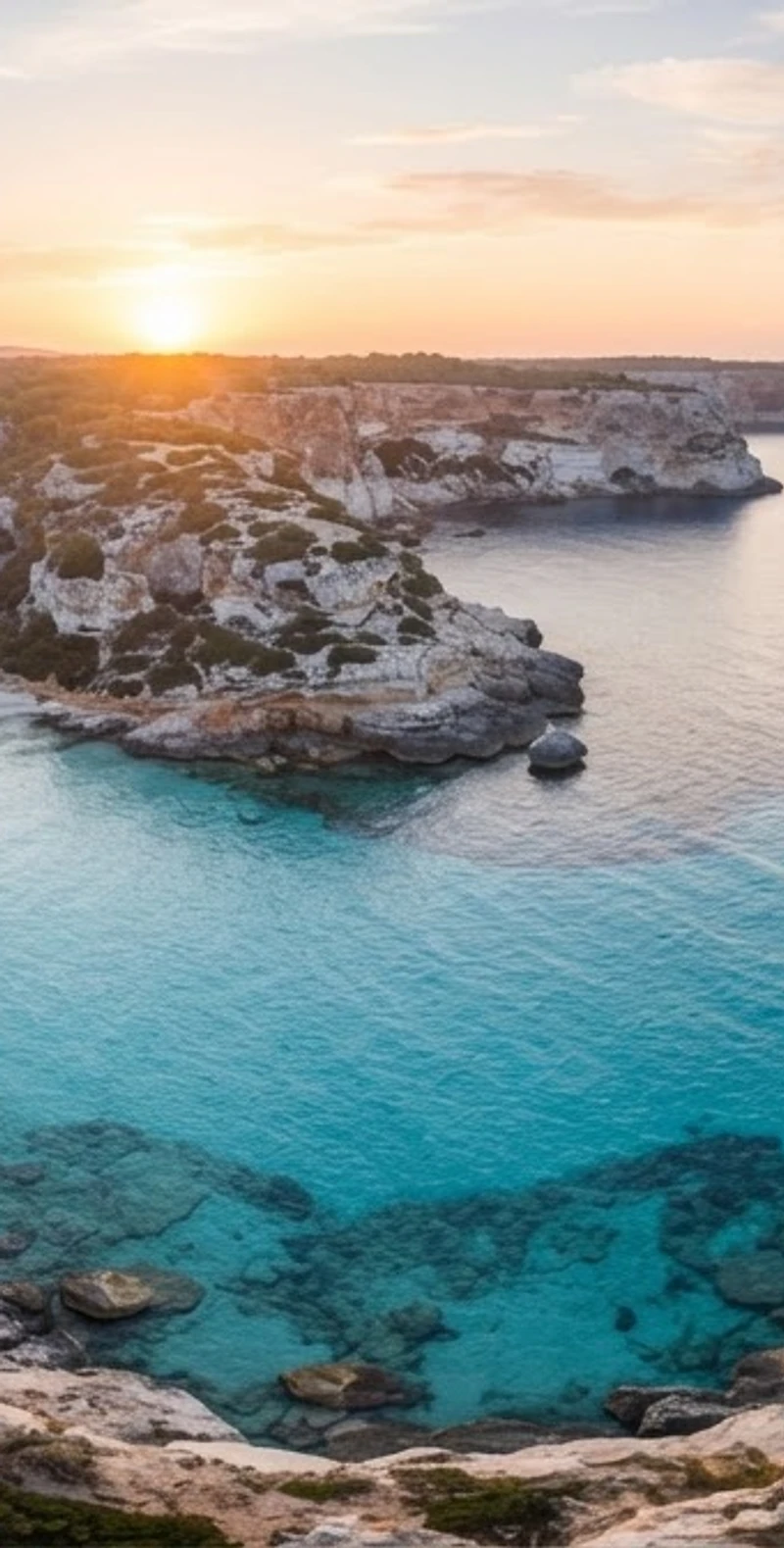 Cala de Menorca al amanecer