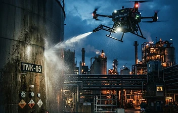Industrial Cleaning — drone concept