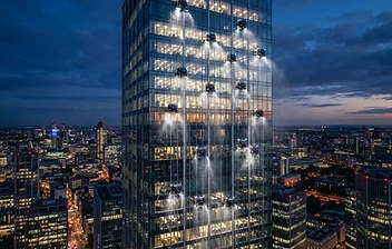 Commercial Building Cleaning — drone concept