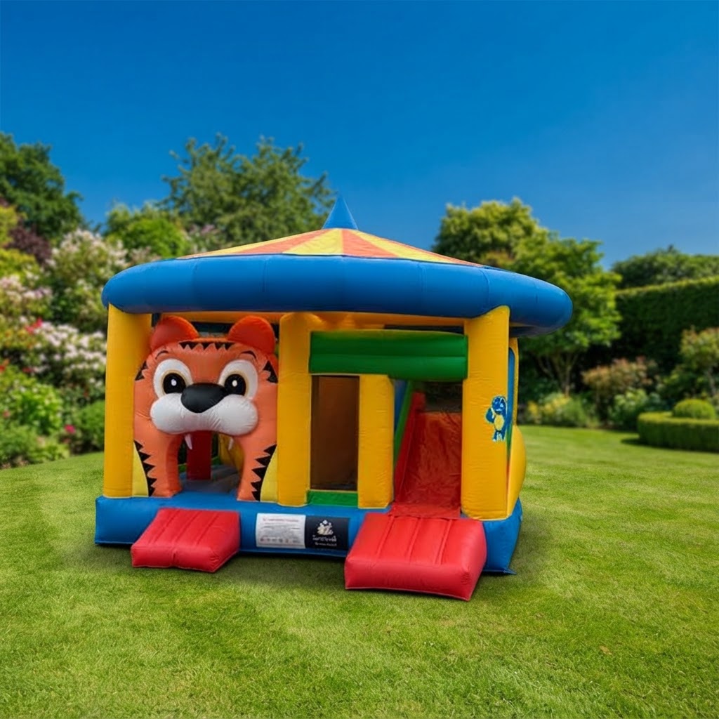Hüpfburg Tiger (mit Dach) - Multiplay – Bild 1 – SpielSpaß Wolfenbüttel