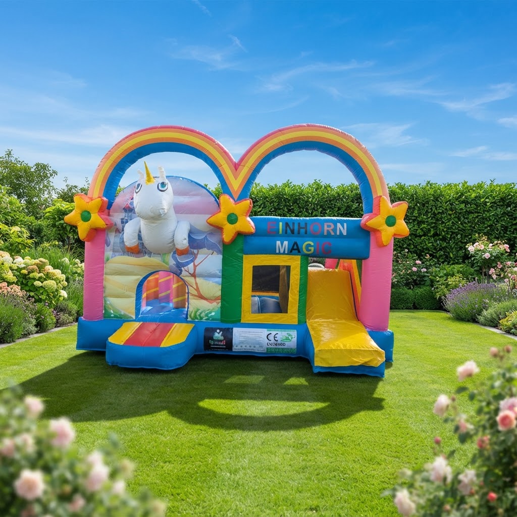 Hüpfburg Einhorn Magic - Multiplay – Bild 1 – SpielSpaß Wolfenbüttel