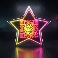 Neon star QR code