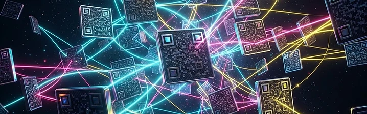 Constellation of custom QR codes
