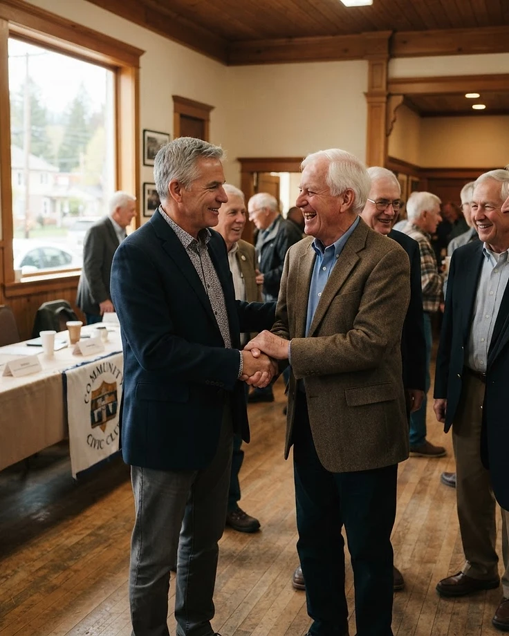 Members of the lodge gathered in fellowship