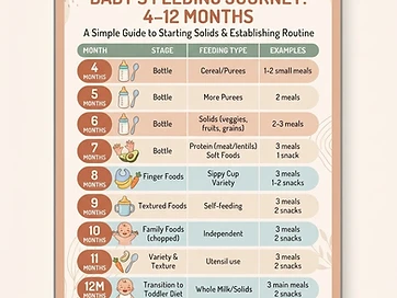 Baby Feeding Schedule by Month Guide