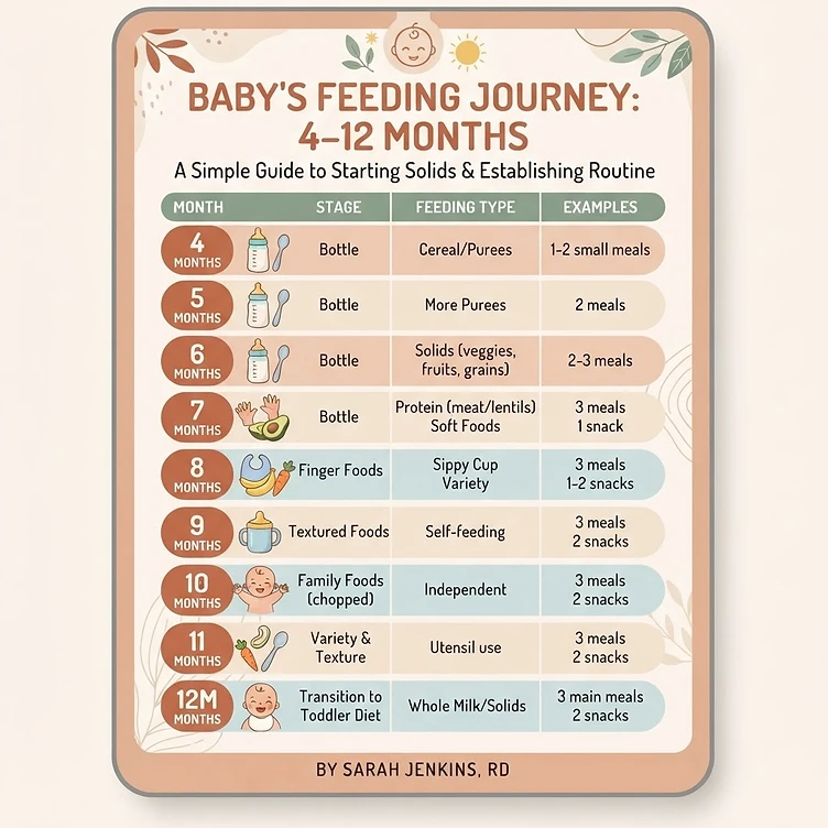 Baby Feeding Schedule by Month Guide