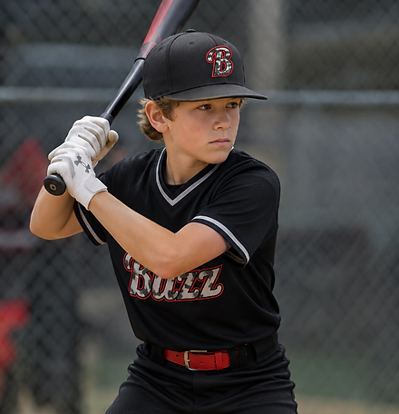 Buzz Baseball youth select baseball player at home plate in Waco, Texas