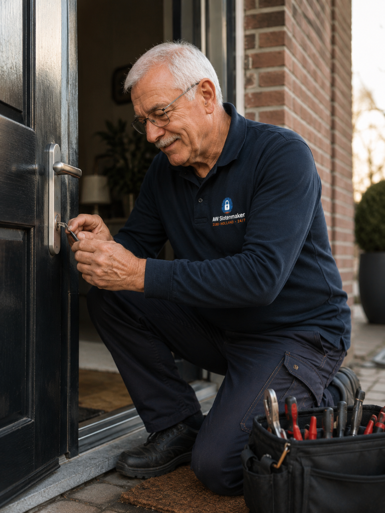 AW Slotenmaker specialist opening a door