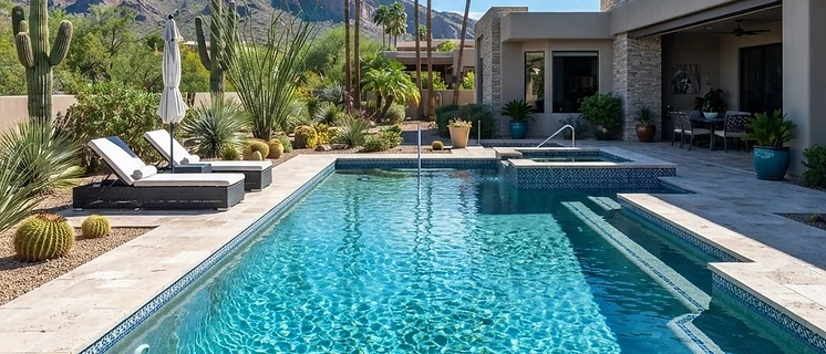 Sparkling clean Arizona swimming pool