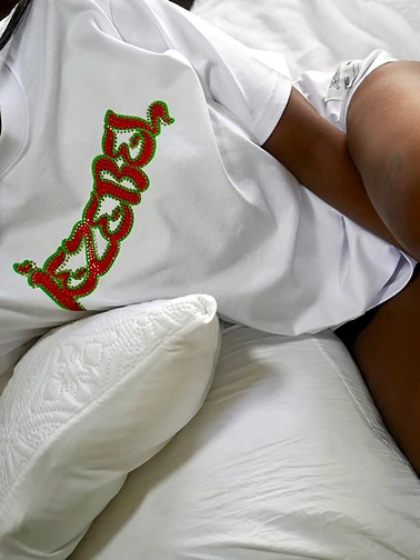 Jezebel Script Tee, White