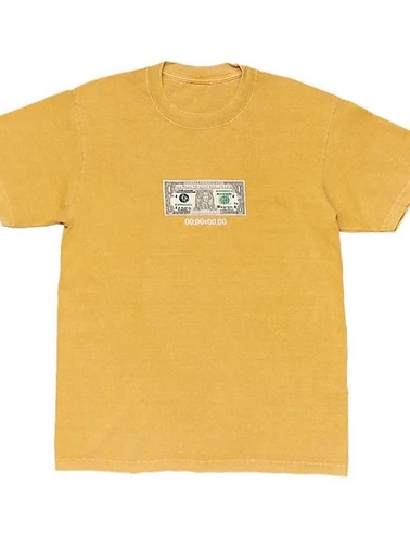Dollar Bill Graphic Tee, Mustard
