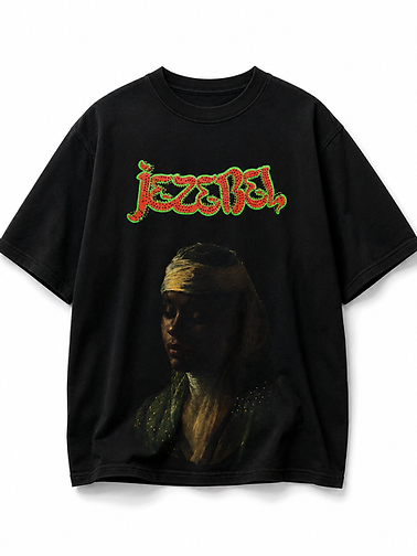 Jezebel Portrait Tee, Black