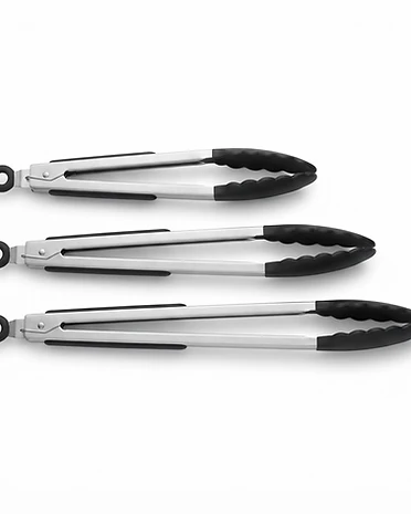 Professional Chef's Tongs Set - Stainless Steel (3pc)