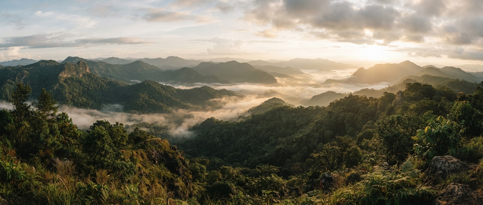 Chiang Mai highlands at dawn