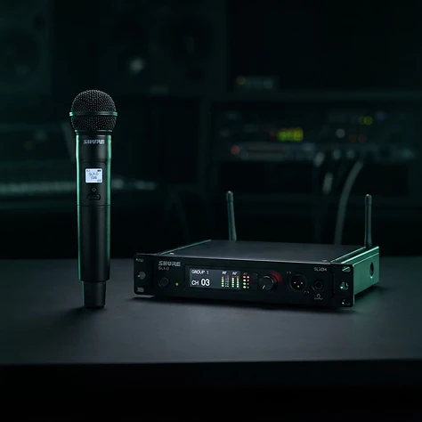 השכרת מיקרופון אלחוטי דיגיטלי Shure SLX-D — השכרה יומית