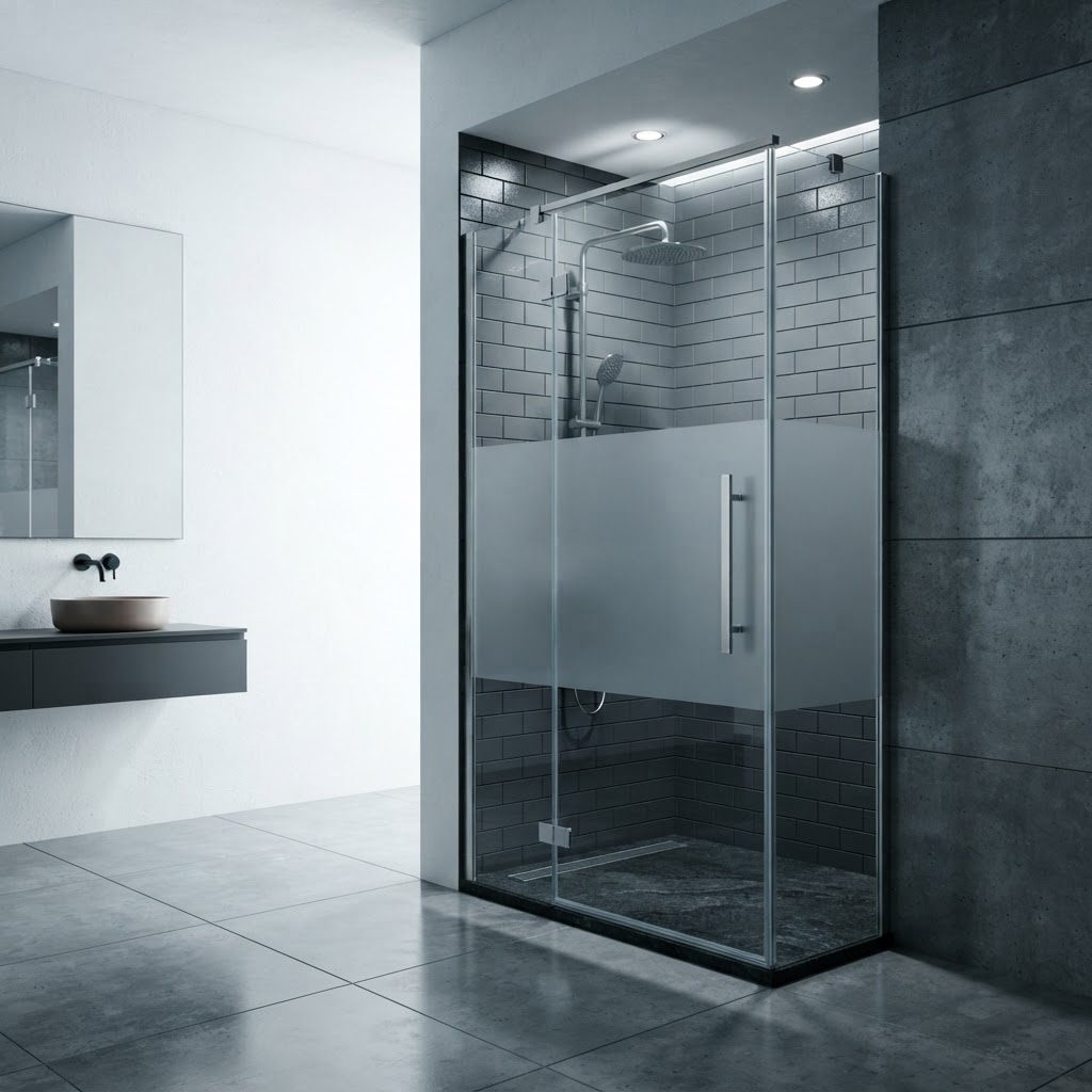 Glass shower enclosure