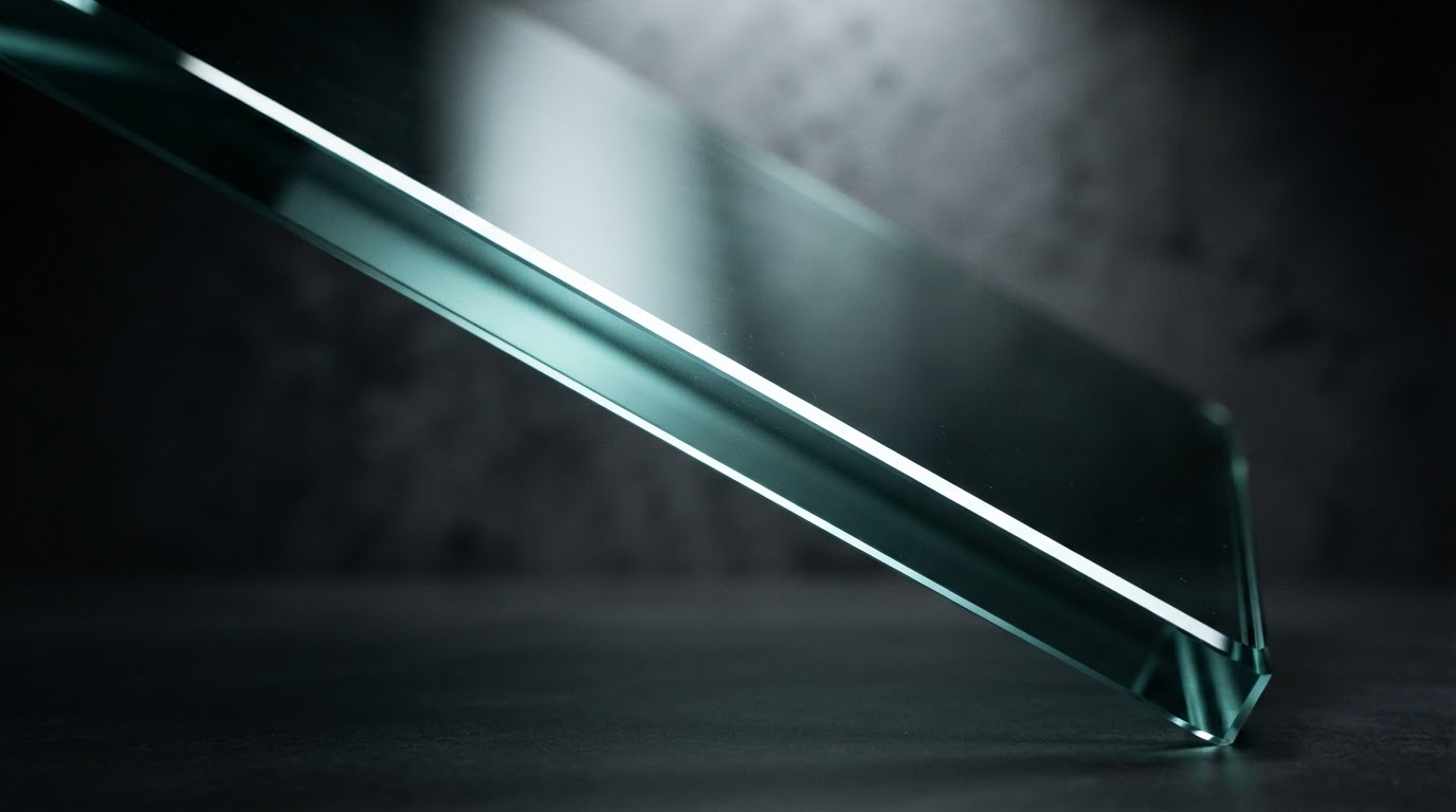 Macro edge of 19mm tempered glass