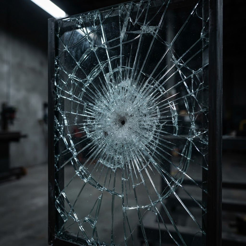 Shattered non-safety glass