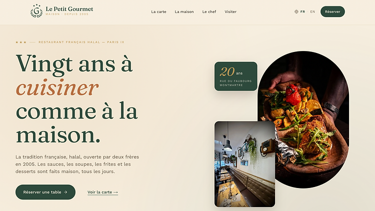 Capture du site Le Petit Gourmet