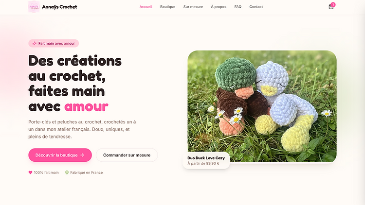 Capture du site Annaïs Crochet
