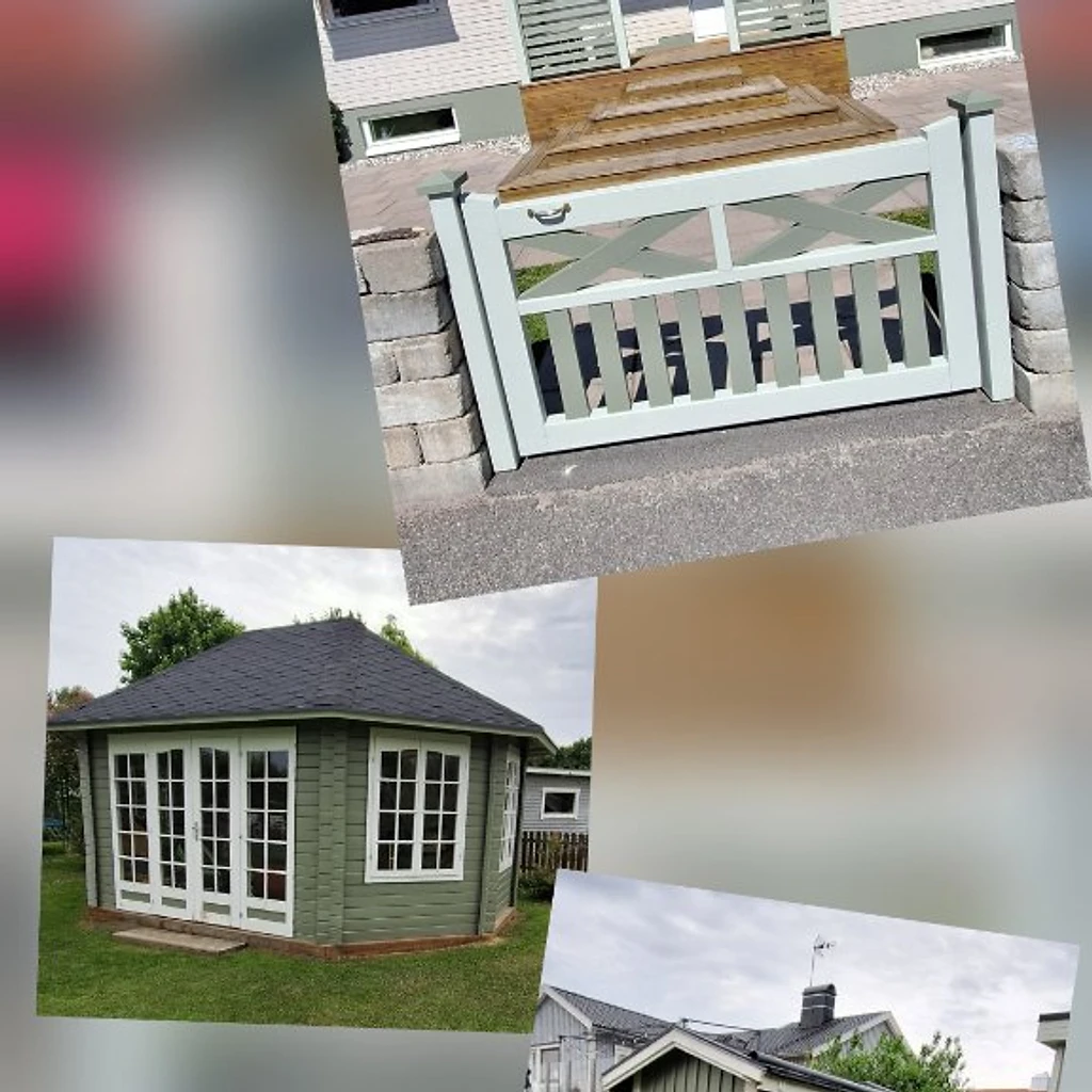 Projektcollage från HALLDAN Måleri AB