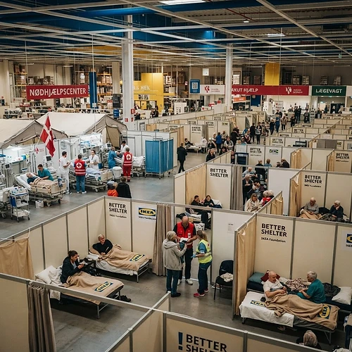 IKEA Δανίας: Τα καταστήματα μετατρέπονται σε καταφύγια ανάγκης