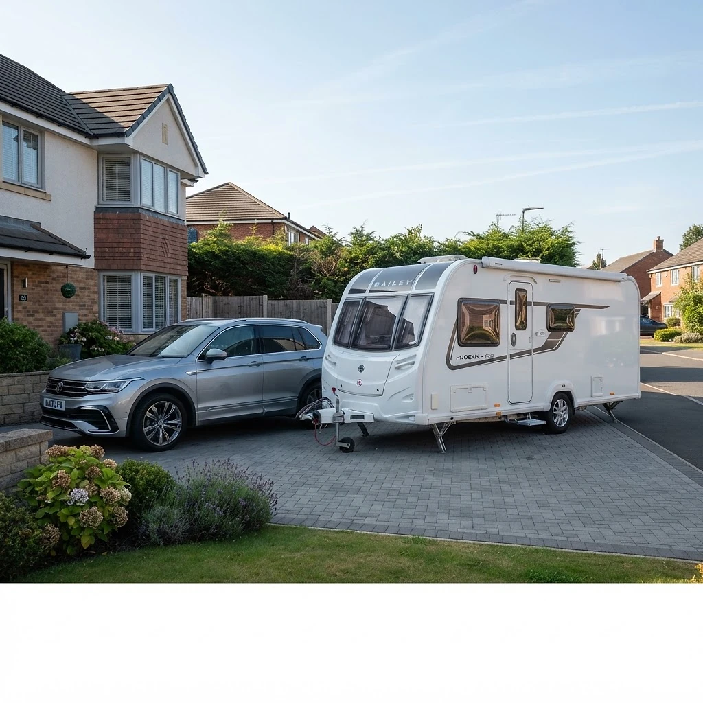 Touring or towed caravan