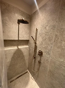 Walk-in shower installation