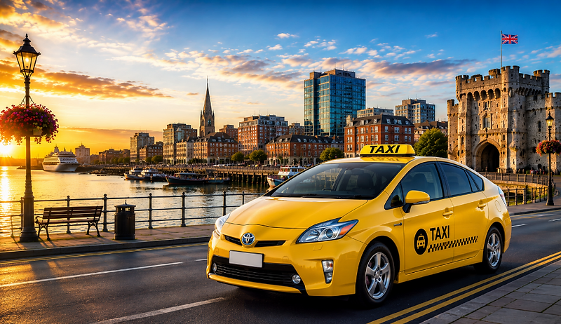 London skyline at sunset — Hampshire Taxi nationwide airport, cruise & long-distance taxi transfers from Southampton