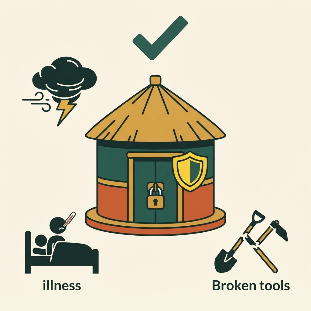 Emergency Fund: Keep Grain for Drought, Sickness, and Storms