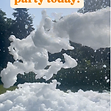 Foam stream with schedule your party today message