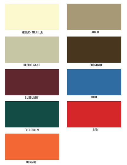 PolySteel accent layer color chart