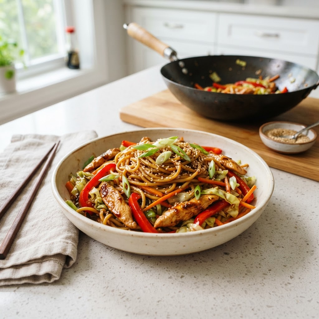 25-Minute Classic Chicken Lo Mein