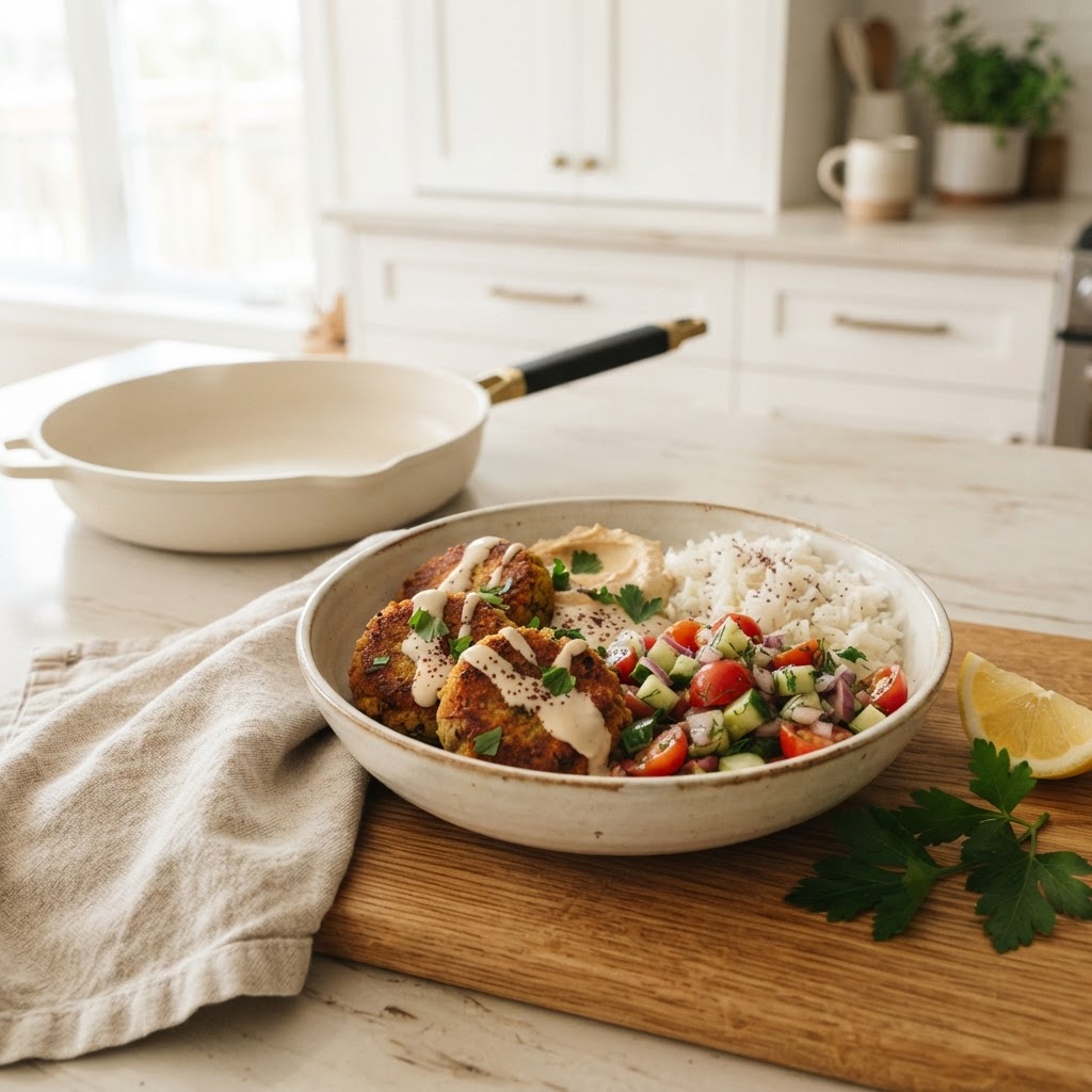 Skillet Falafel Bowls
