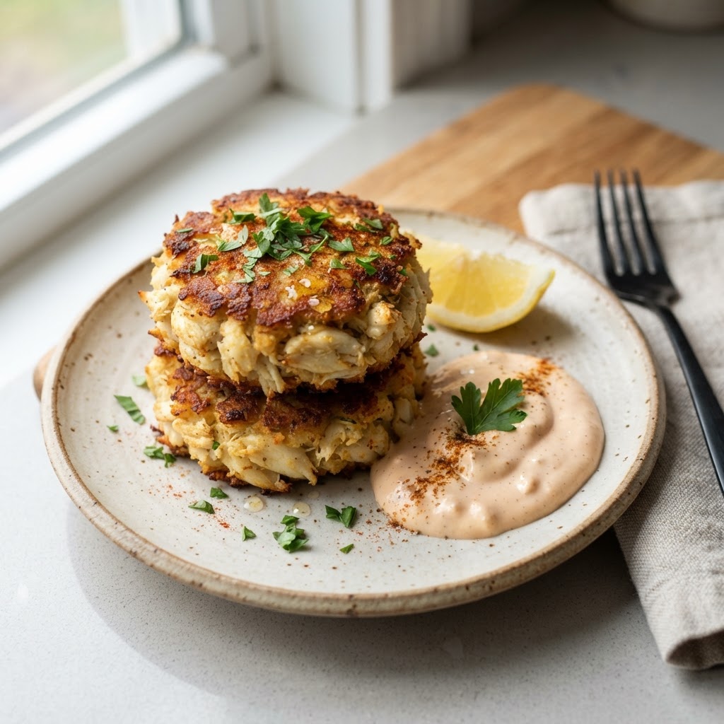 Easy Crab Cakes with Quick Remoulade