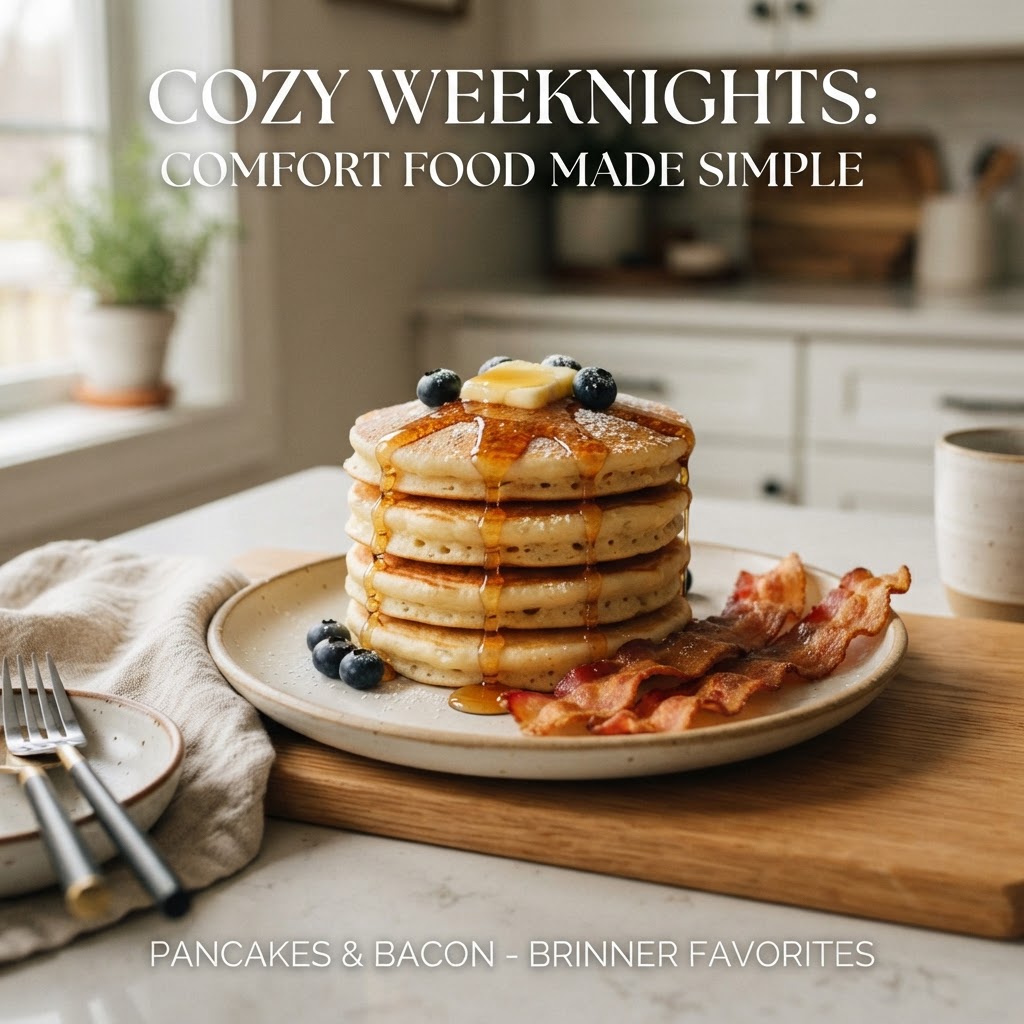 Fluffy Buttermilk Pancakes + Crispy Bacon