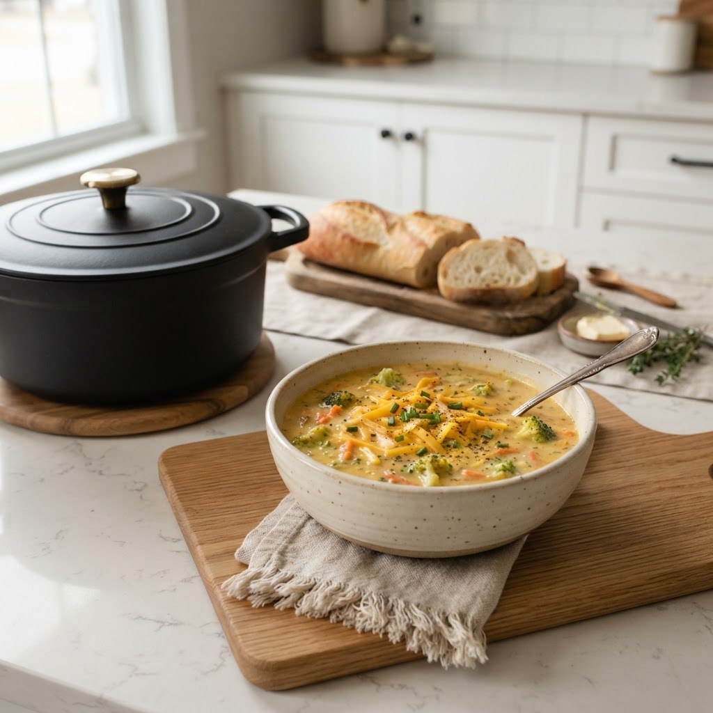 30-Minute Creamy Broccoli Cheddar Soup