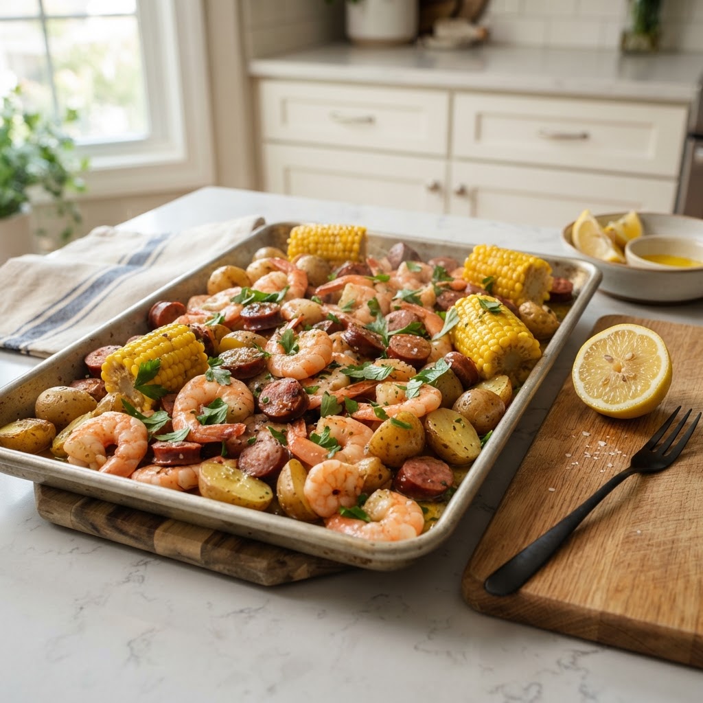 Sheet-Pan Shrimp Boil