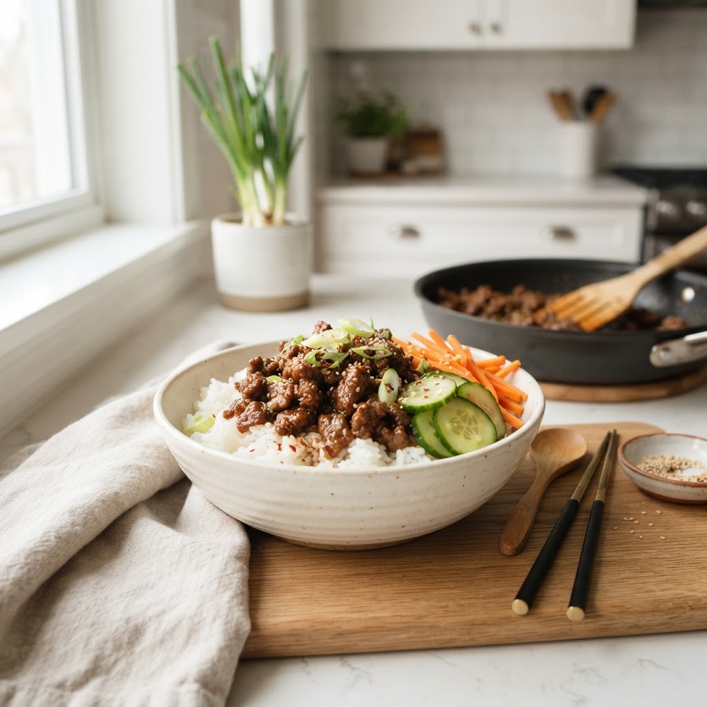 Korean Ground Beef Bowls