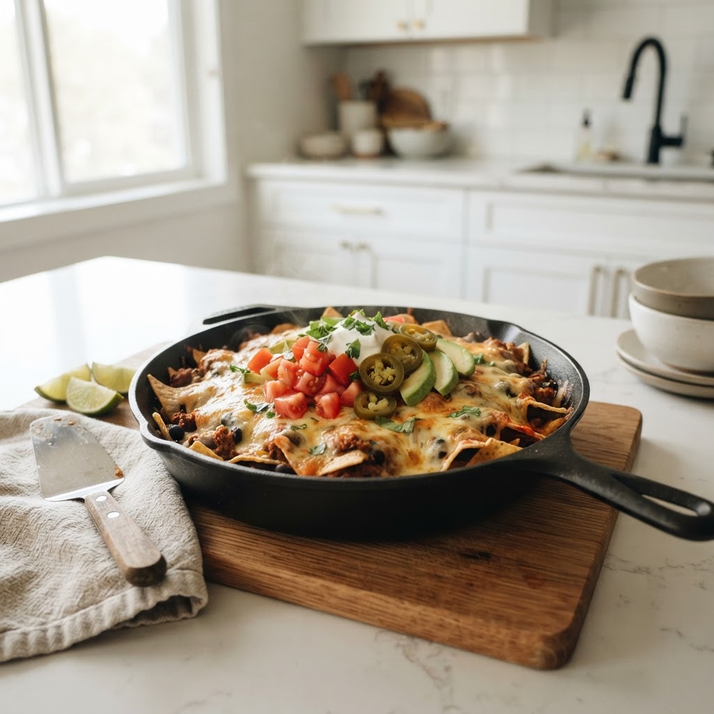 Skillet Nachos for Dinner