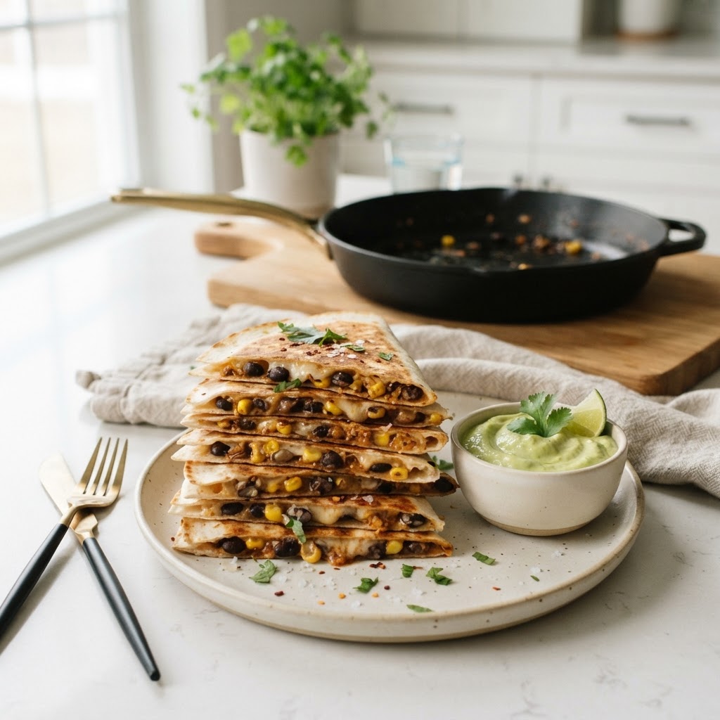 Black Bean & Corn Quesadillas